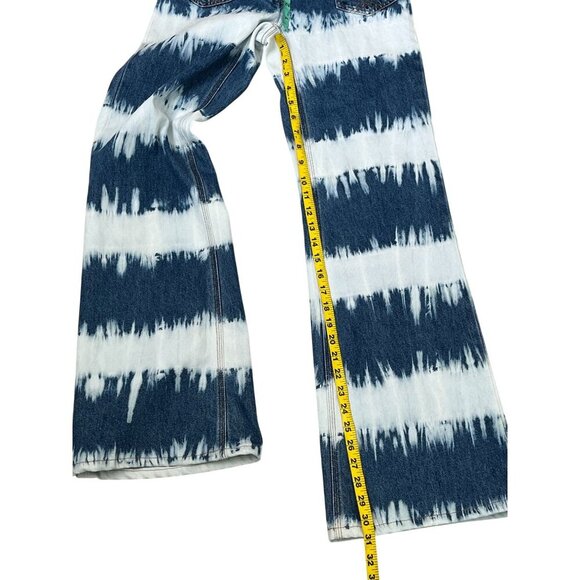 Gerard Darel Tie-Dye Wide-Leg Denim Jeans (High Rise) Size 34 EU, US 2 - Picture 11 of 13